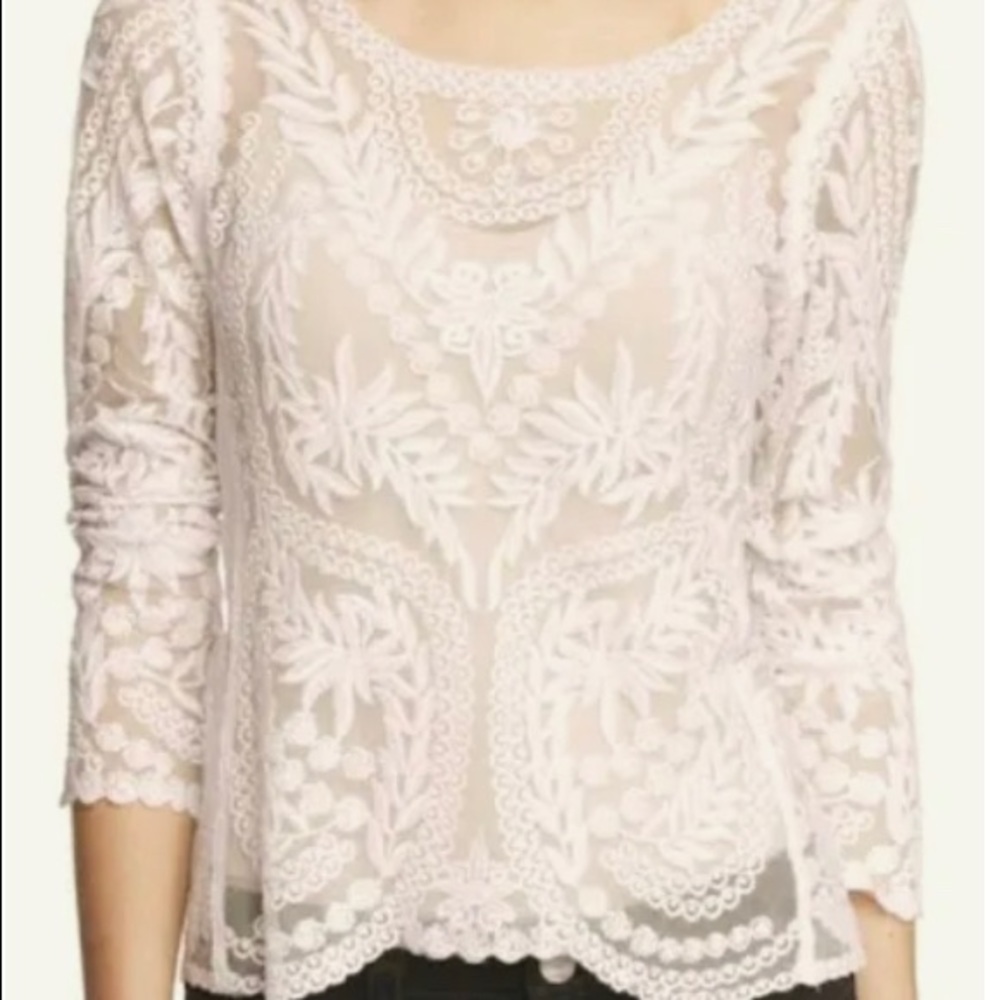 Express white lace top
